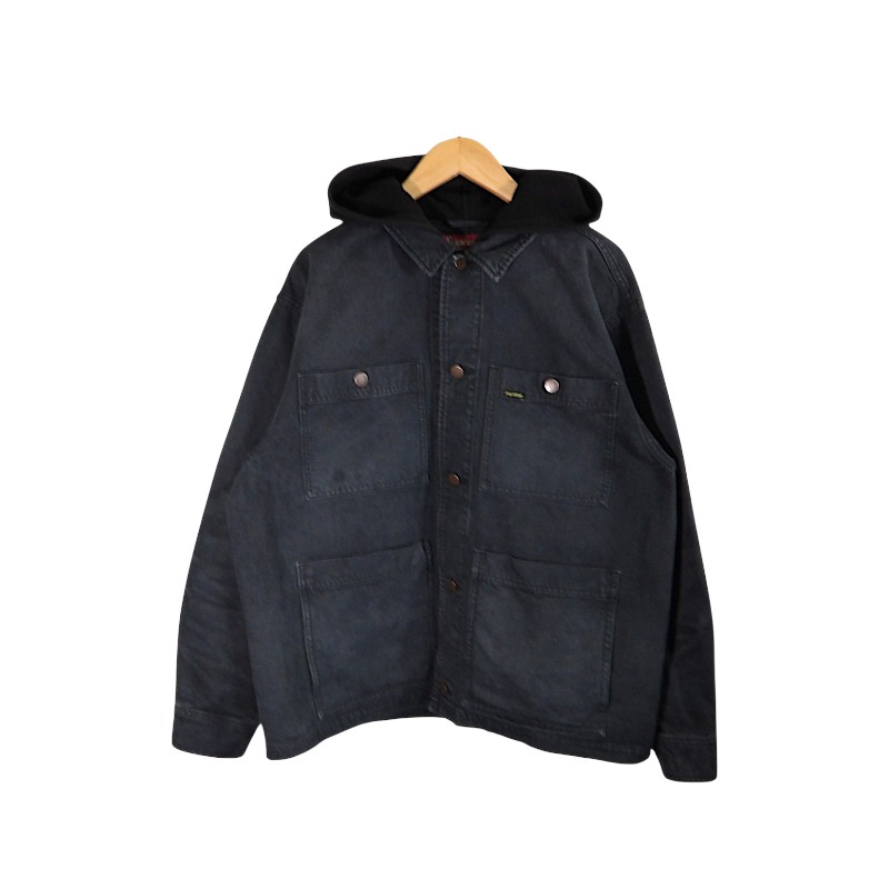 乐天商城 - SUPREME 25ss WORM HOODED CHORE COAT BLACK シュプリーム ワーム フーデッド チョアコート ジャケット アウター 大名店【中古】