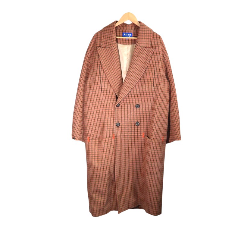 Rakuten - ADERERROR CHECK DOUBLE COAT BROWN サイズ3 アーダーエラー チェック ダブル コート ジャケット アウター 大名店【中古】