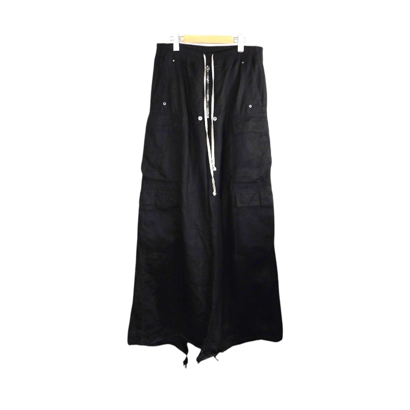 乐天商城 - RICK OWENS CARGO BELA BLACK サイズ52 RU01E5339 リックオウエンス カーゴ ベラ ワイド パンツ ボトムス 大名店【中古】