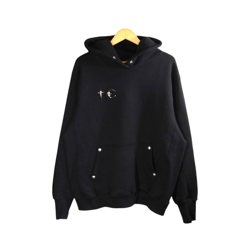 THUG CLUB 23ss ARMOR HOODIE BALCK サイズ2 TC23TS0702 サグクラブ アーマー フーディー パーカー トップス 大名店【中古】
