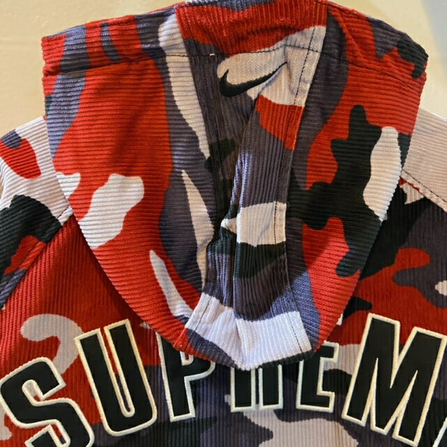 SUPREME 22ss NIKE Arc Corduroy Hooded Jacket Size-L DM1775-689 シュプリーム ナイキ アーチロゴ コーデュロイ フーデッド ジャケット カモフラ 南堀江店【中古】