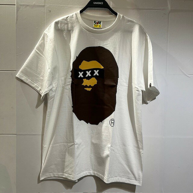 A BATHING APE 24ss x GOD SELECTION XXX APE HEAD TEE Size-XL 001TEK231903C アベイシングエイプ ゴッドセレクション エイプヘッド 半袖Tシャツ BAPE APE 南堀江店【中古】