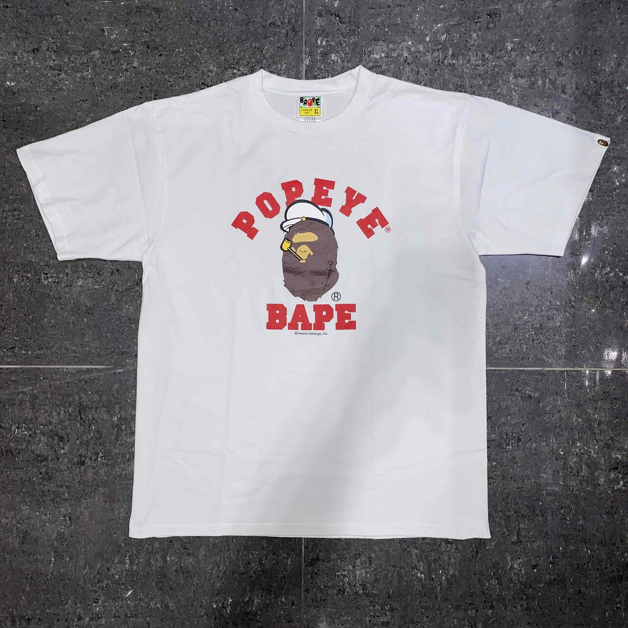 Rakuten - A BATHING APE 18ss POPEYE COLLEGE LOGO TEE SIZE-XL アベイシングエイプ ポパイカレッジロゴ 半袖Tシャツ BAPE 南堀江店【中古】