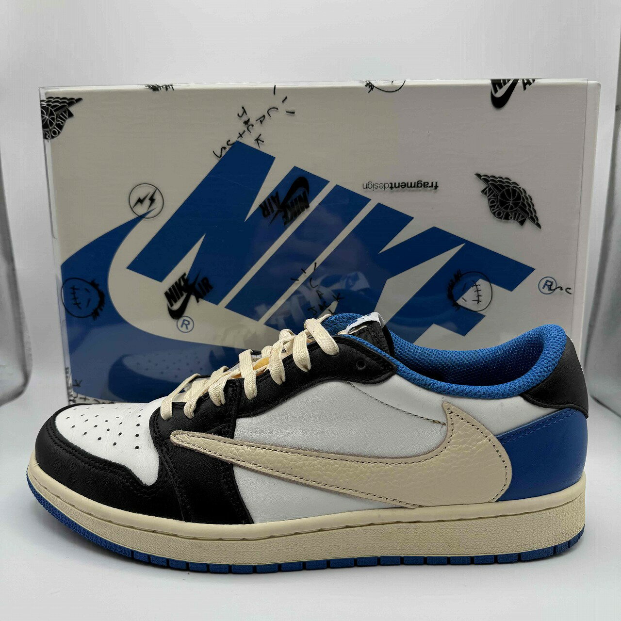 乐天商城 - NIKE 2021 AIR JORDAN 1 LOW OG SP 27.5cm DM7866-140 CACTUS JACK FRAGMENT TRAVIS SCOTT FUJIWARA HIROSHI ナイキ エアジョーダン1ロー フラグメント 藤原ヒロシ トラヴィススコット スニーカー 国内品 南堀江店【中古】