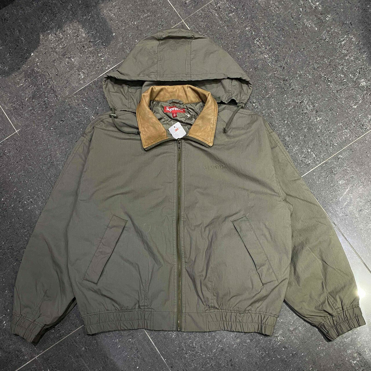 乐天商城 - Supreme 25ss Leather Collar Utility Jacket Size-L シュプリーム レザーカラーユーティリティジャケット 南堀江店【中古】