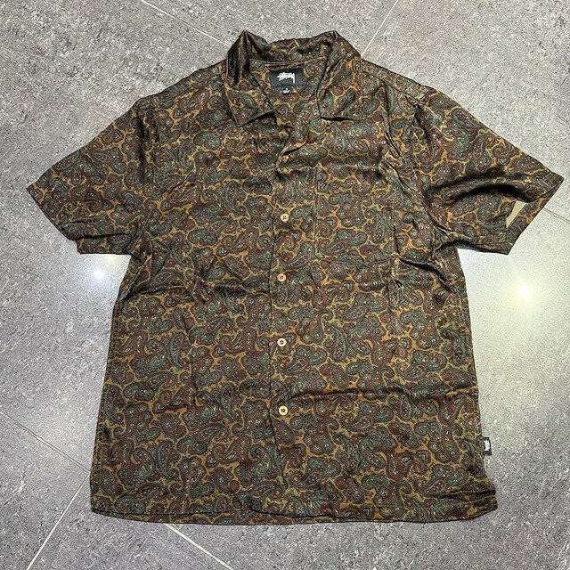 Rakuten - STUSSY PAISLEY RAYON S/S SHIRT SIZE-S ステューシー ペイズリーレーヨン半袖シャツ 南堀江店【中古】