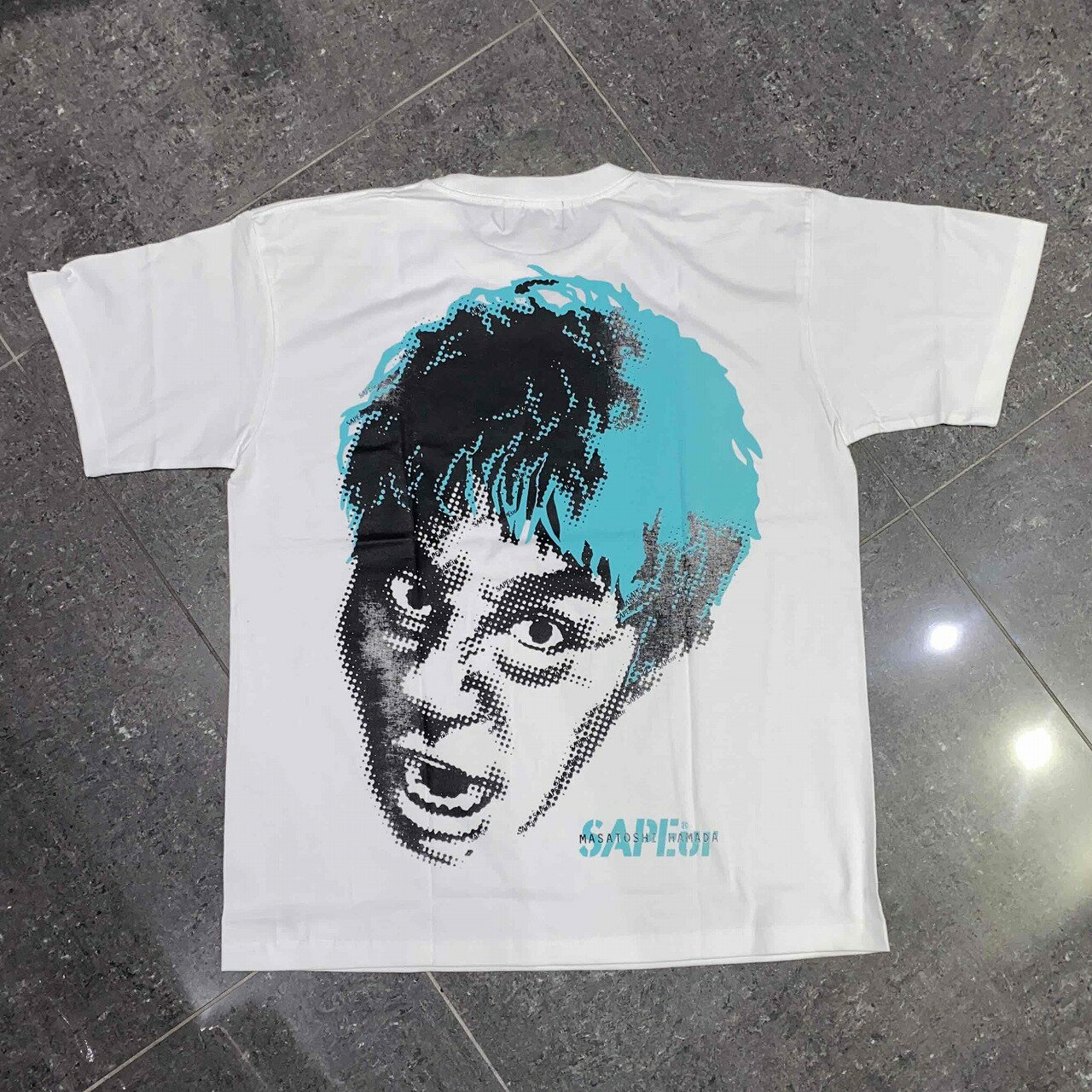 Rakuten - SAPEur MASATOSHI HAMADA TEE MINT BLUE SIZE-L サプール 浜田雅功 ミントブルー半袖Tシャツ 南堀江店【中古】