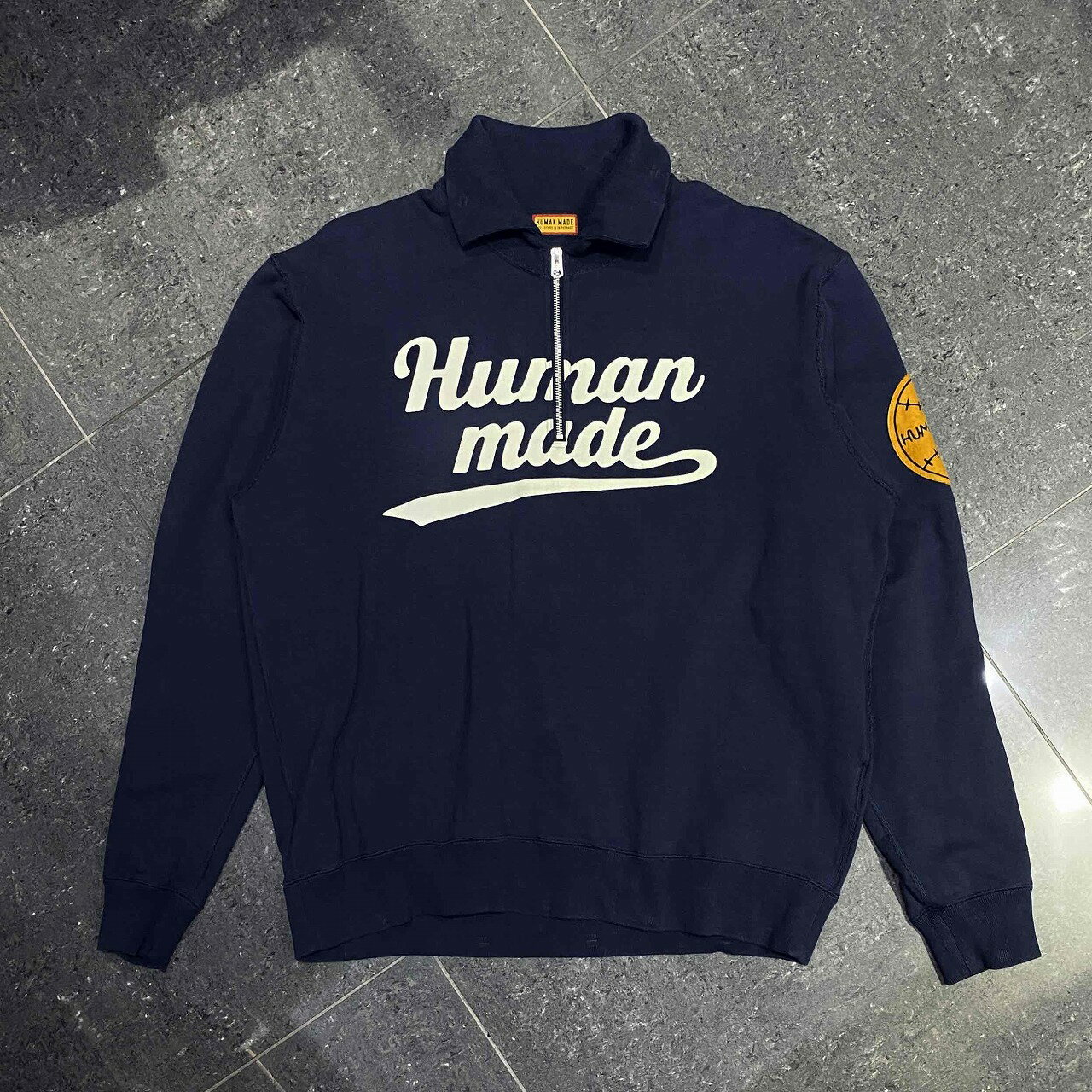 Rakuten - HUMAN MADE 26ss HALF-ZIP SWEATSHIRT SIZE-XXL HM31CS005 ヒューマンメイド ハーフジップスウェットシャツ 南堀江店【中古】