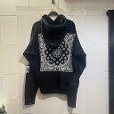 Kaikai Kiki 23aw FLOWER BANDANA SWEAT HOODIE Lサイズ カイカイキキ フラワーバンダナスウェットフーディー パーカー 南堀江店【中古】【未使用品】