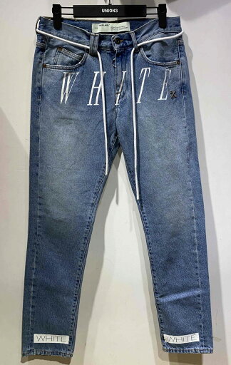 OFF-WHITE SLIM FIT BLEACHED DENIM PANTS SIZE-32 OMYA011E19386045 オフホワイト デニムパンツ 心斎橋店【中古】 OFF-WHITE SLIM FIT BLEACHED DENIM PANTS SIZE-32 OMYA011E19386045 オフホワイト デニムパンツ 心斎橋店【中古】
