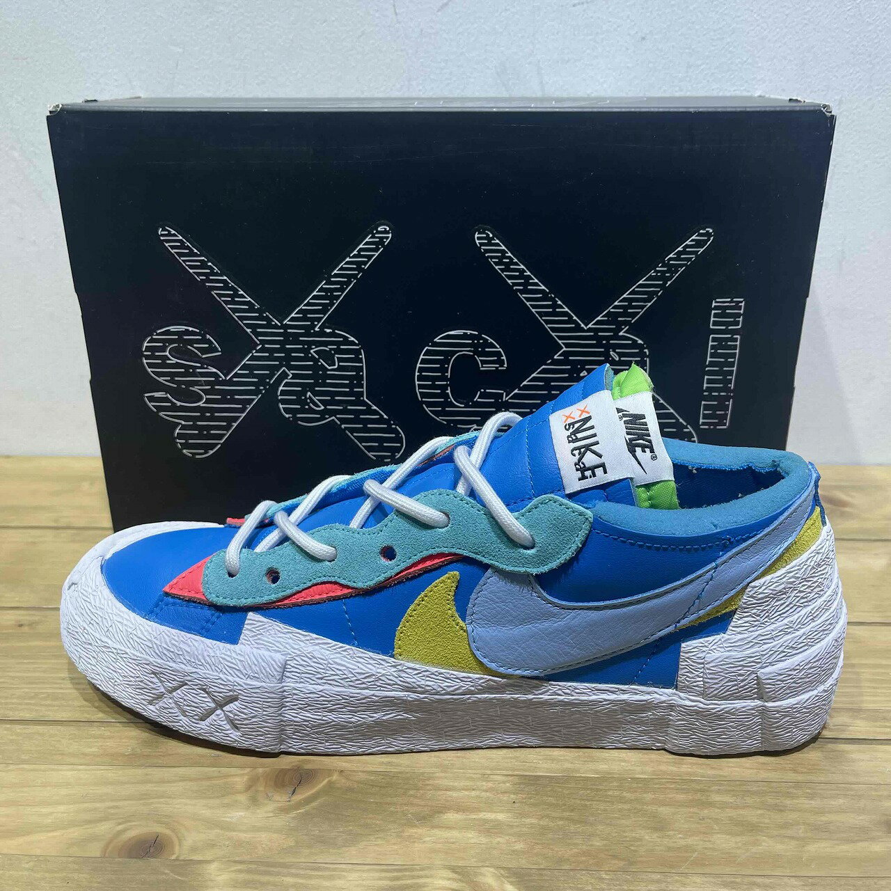 NIKE 21aw BLAZER LOW SACAI KAWS 27.5cm DM7901-400 ֥롼 ʥ ֥쥶   ˡ ضŹš