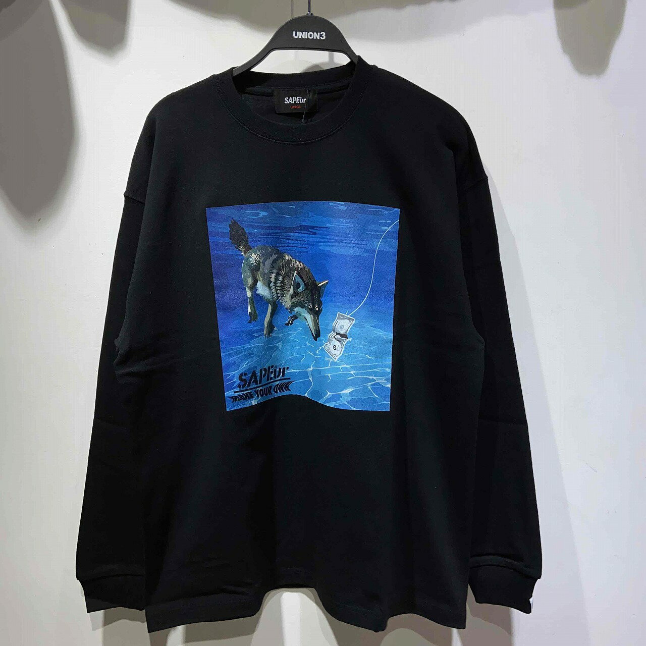 SAPEur 23FW WOLFS MONEY L/S TEE Lサイズ サプール オオカミ 狼 心斎橋店【中古】