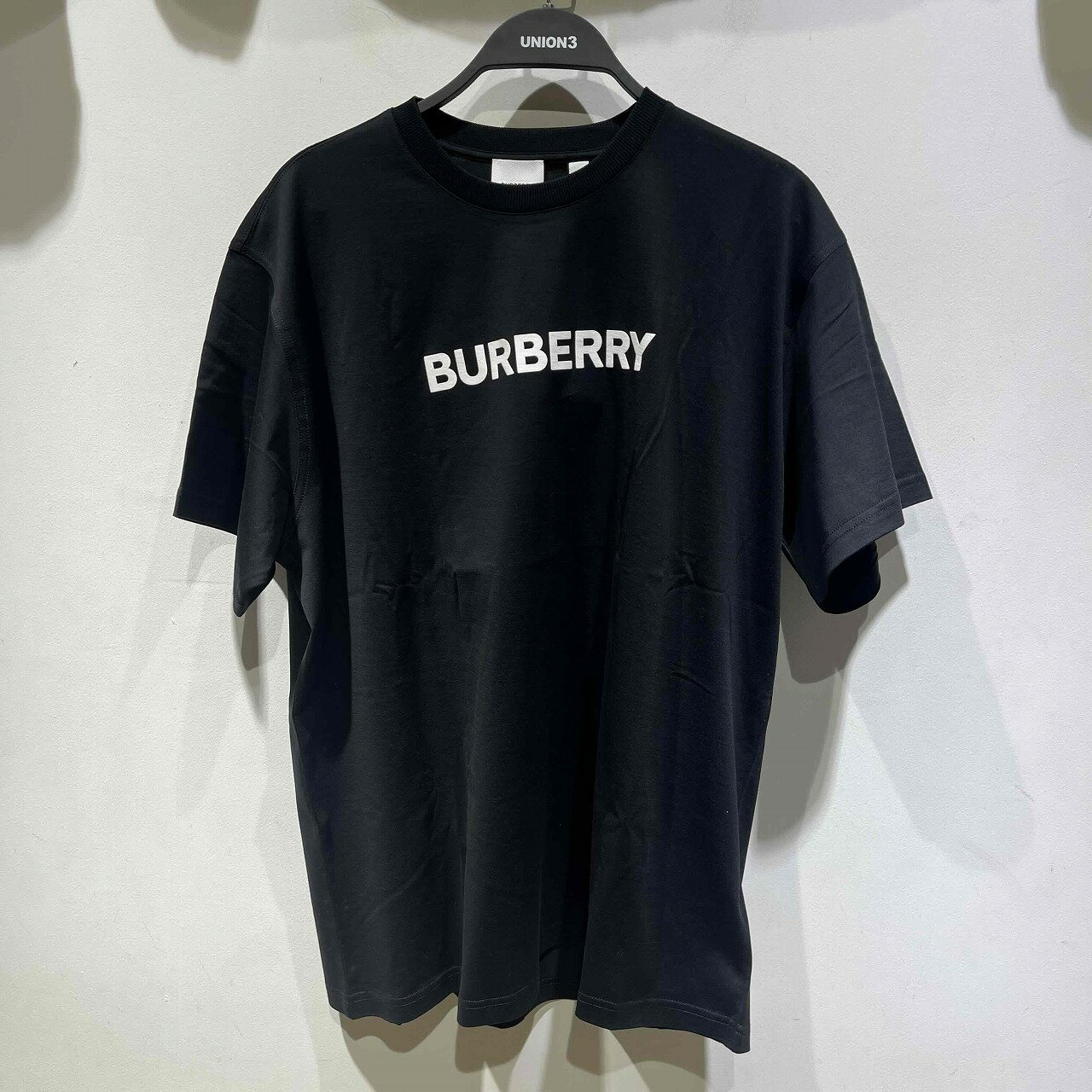 BURBERRY LOGO COTTON T-SHIRT 8084233 Mサイズ バーバリーロゴ コットン半袖Tシャツ ブラック 心斎橋店