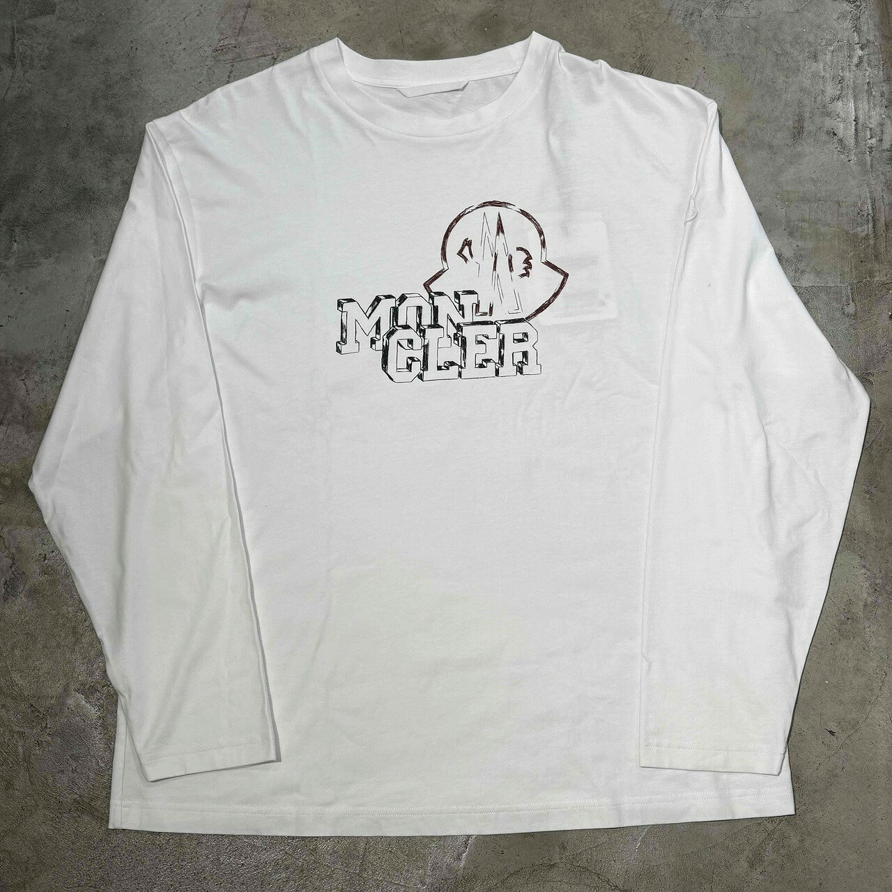 Rakuten - MONCLER FRONT LOGO COTTON L/S T-SHIRT SIZE-XXL J20918D00019 モンクレール フロントロゴ 長袖Tシャツ 心斎橋店【中古】