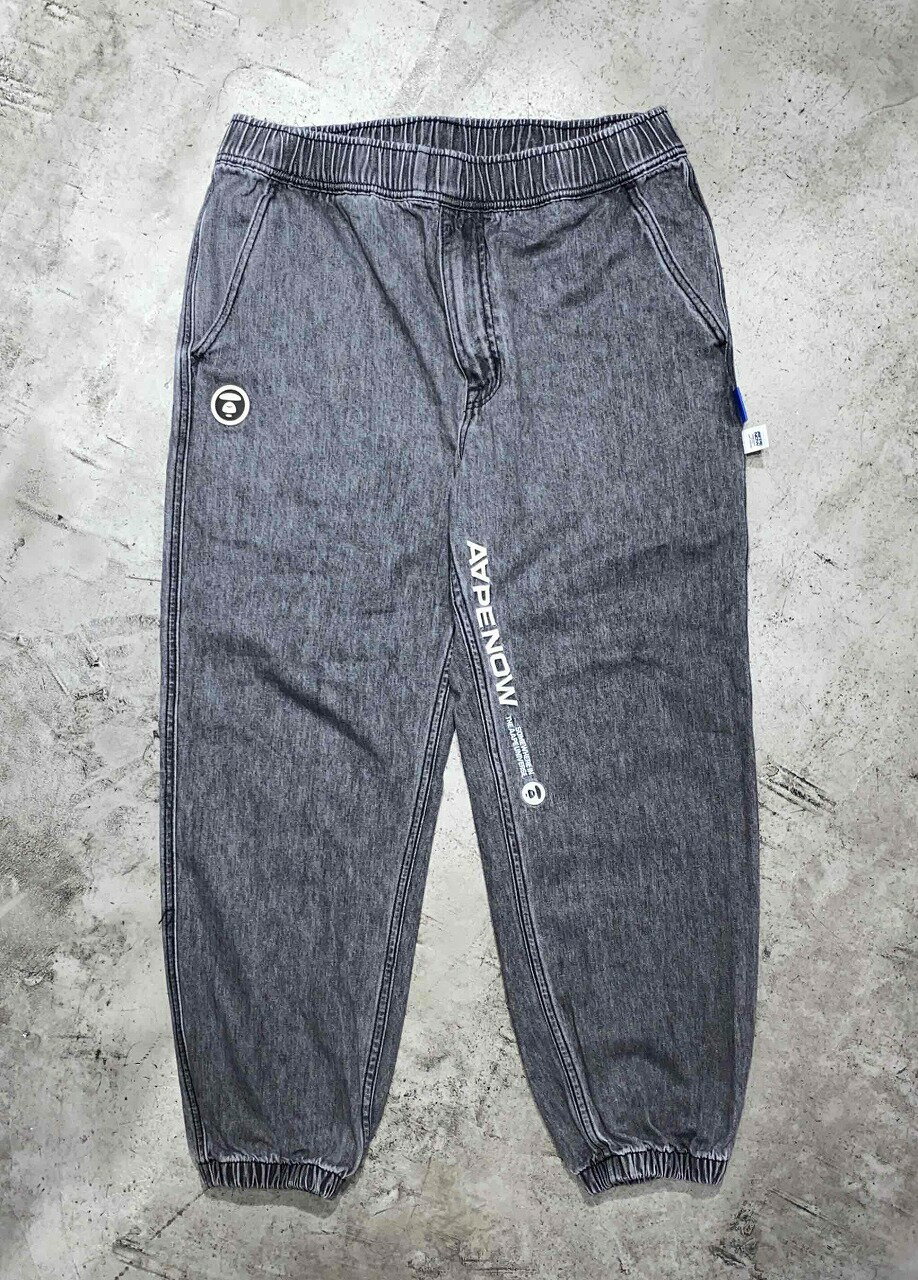 乐天商城 - AAPE BY A BATHING APE MOONFACE JOGGER PANTS SIZE-M AAPPTM6912XXP エーエイプバイアベイシングエイプ デニムパンツ 心斎橋店【中古】