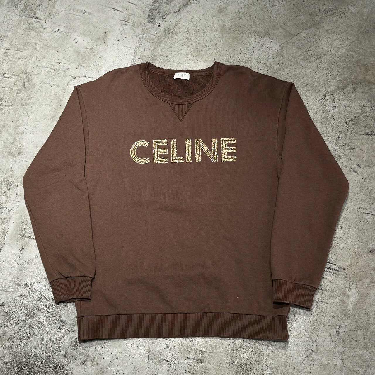 CELINE 23aw LOGO COTTON SWEAT Mサイズ 2Y18D670Q セリーヌ ロゴ コットン スウェット 心斎橋店【中古】
