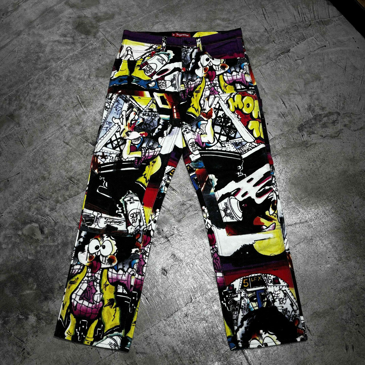 乐天商城 - Supreme 18ss Lee Quinones The Yard Carpenter Pant SIZE-30 シュプリーム リーキュノネス ザヤード カーペンターパンツ 心斎橋店【中古】