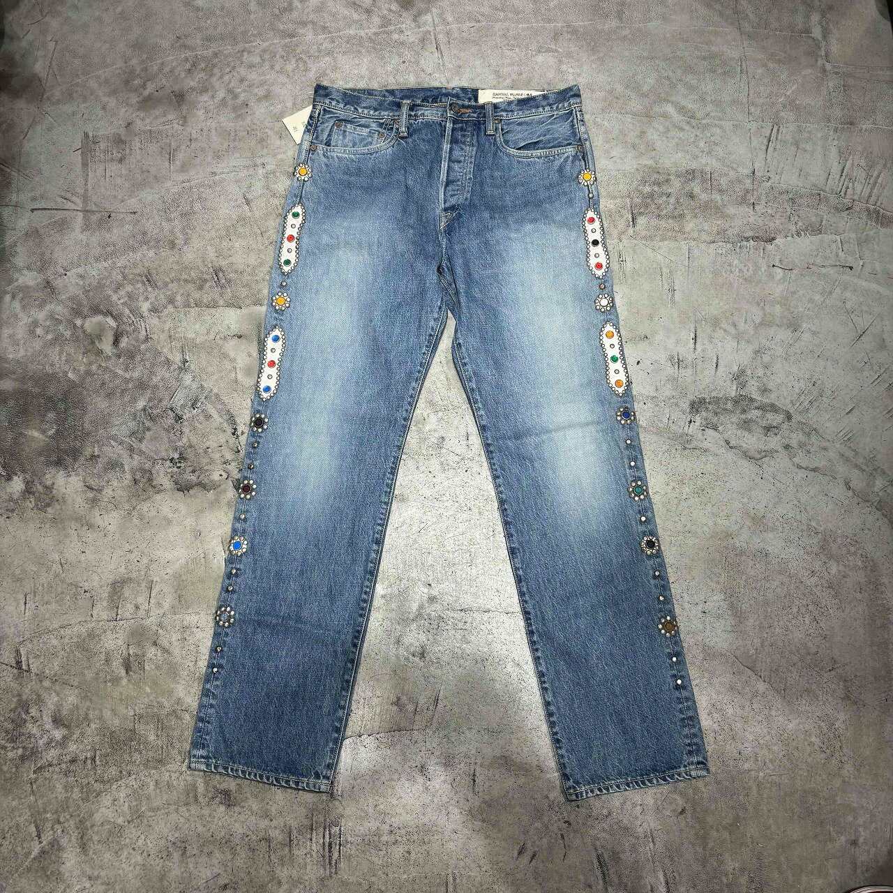 乐天商城 - KAPITAL MONKEY CISCO STUDS 5 POCKET DENIM PANTS SIZE-34 K2104LP087 キャピタル スタッズ デニムパンツ 心斎橋店【中古】