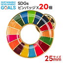 20セット【適格請求書発行/国連本部限定販売】SDGs ピンバッジ (25mmサイズ) 国連 正規品 金色 丸み バッチ sdgs 17 目標 公式 SDGSピ...