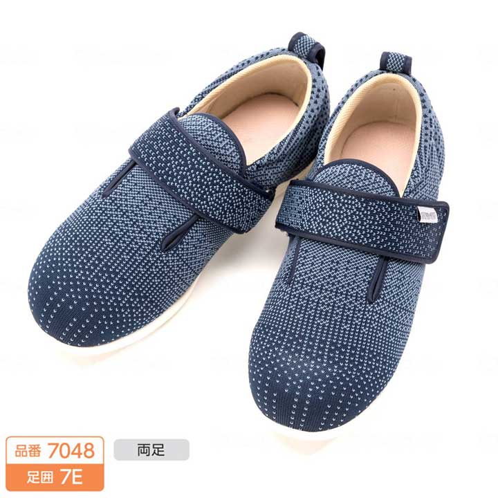 両足販売 徳武産業 あゆみシューズ ダブルマジック3ニット 7048 7E