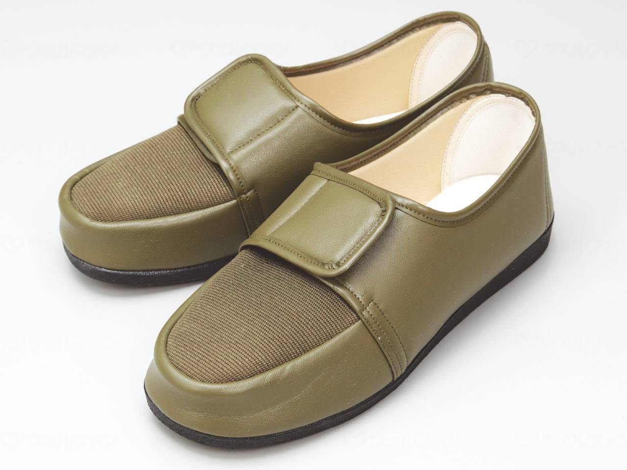 マリアンヌ製靴 リハビリシューズ GM603 紳士用 3E カーキ