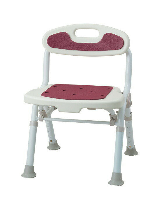 サテライト 福浴 折たたみコンパクトシャワーチェア FKW-02 ボルドー