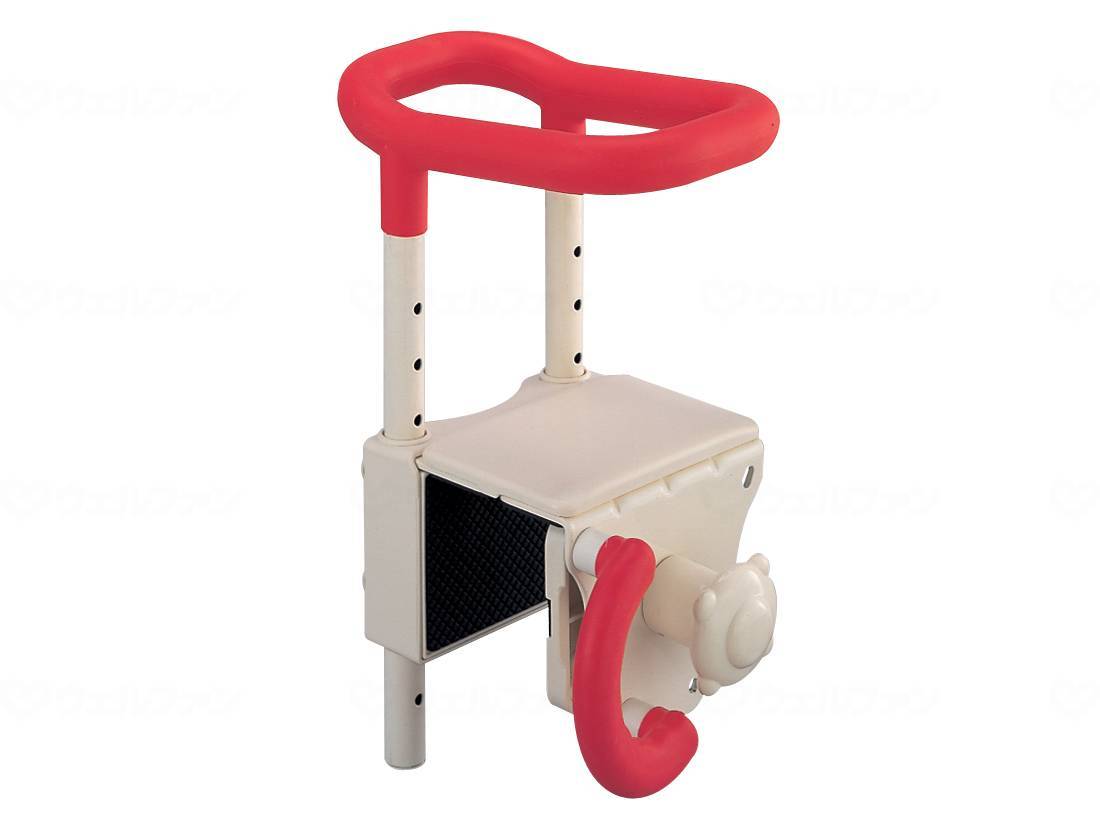 アロン化成 安寿 高さ調節付浴槽手すり UST-130/536-600 レッド