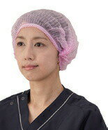 竹虎 サージキャップ ジャバラタイプ/076186 ピンク 100枚入