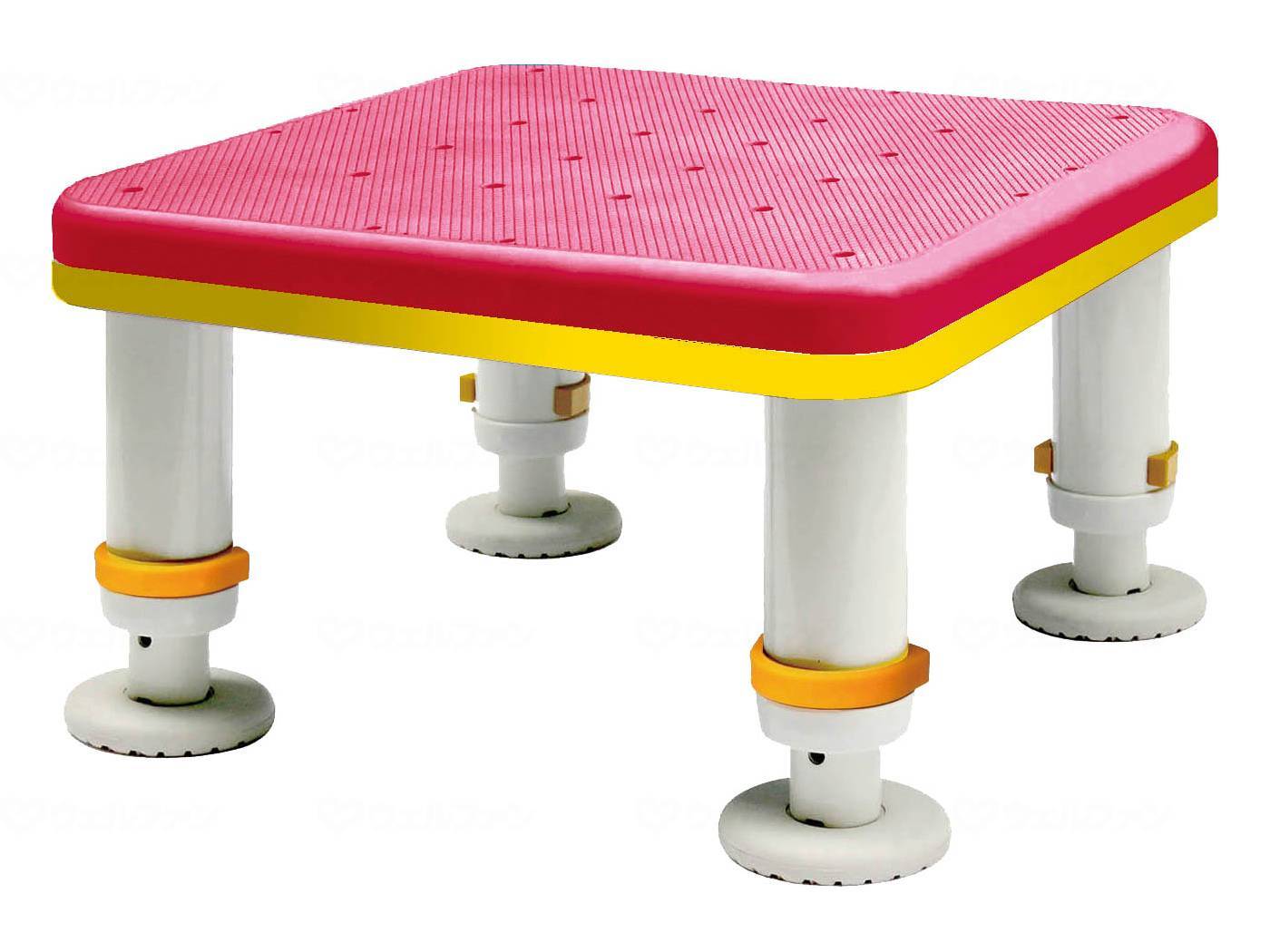 シンエイテクノ ダイヤタッチ浴槽台 コンパクトサイズ/コーラルピンク 15-25