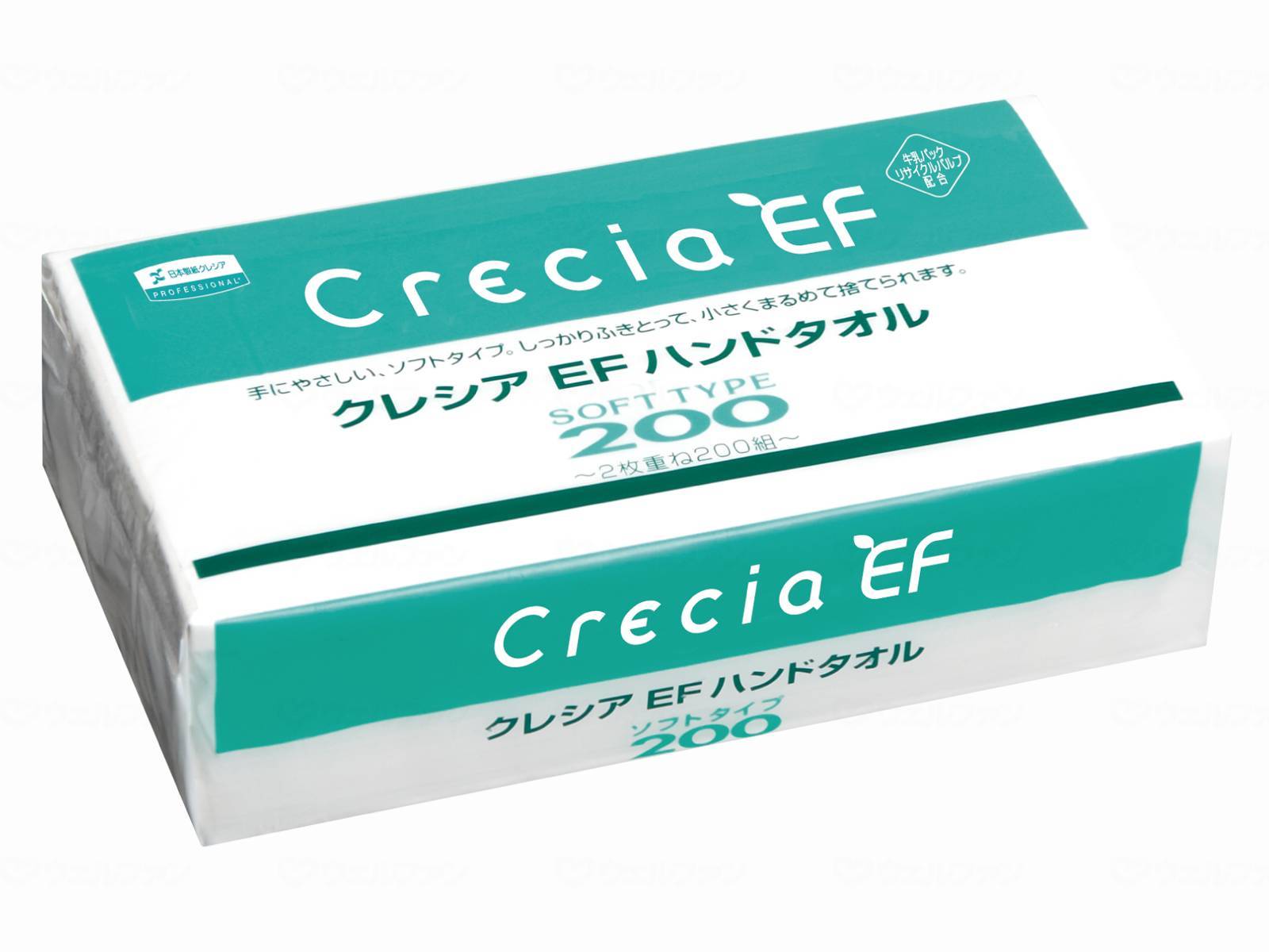 日本製紙クレシアEFハンドタオルソフト　スリムタイプ / 37005200組×30袋セット/ケース販売 業務用