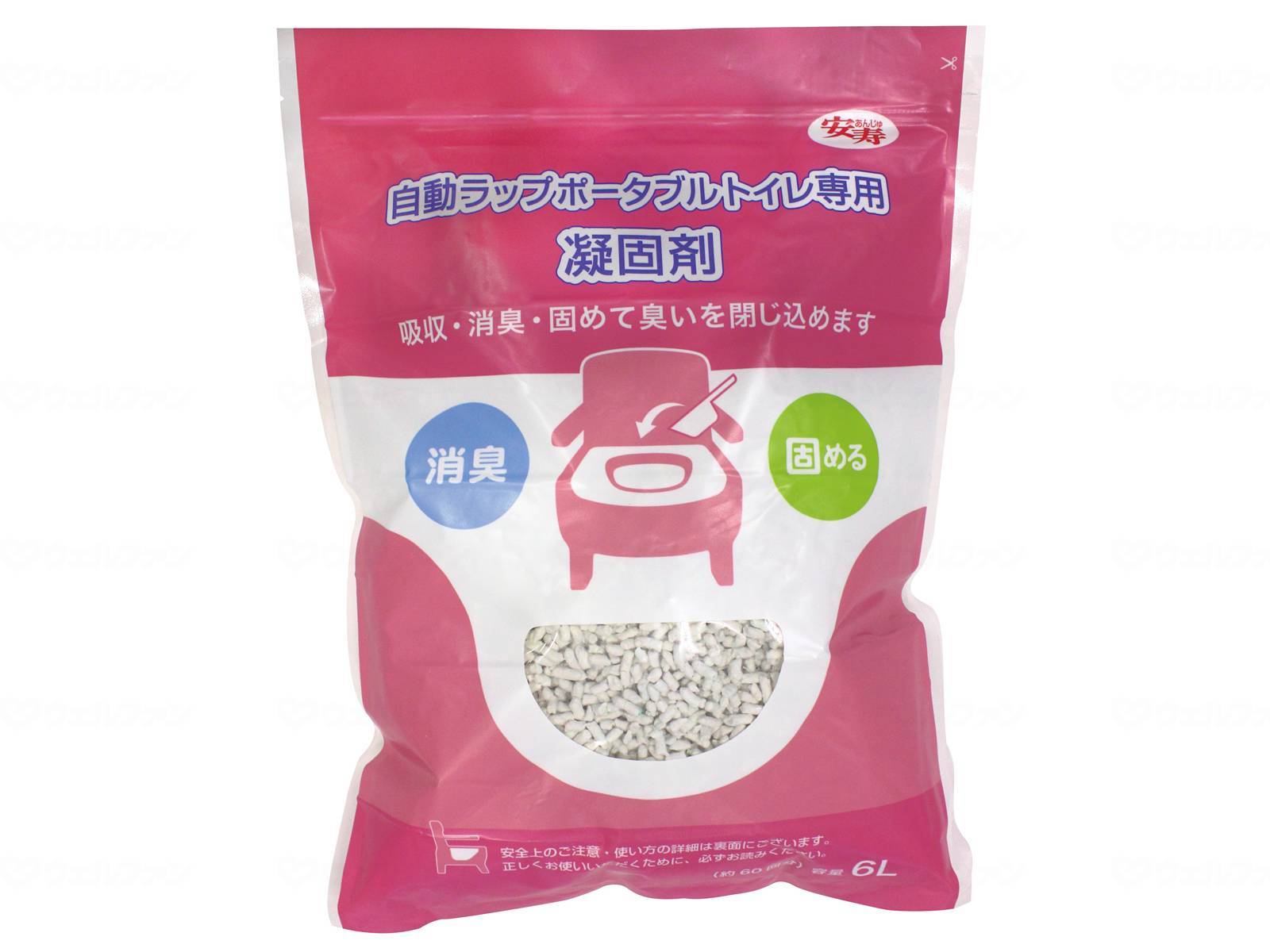 アロン化成 自動ラップポータブルトイレ専用凝固剤/533-946　スコップ付