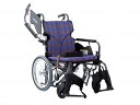 非課税商品 カワムラサイクル モダンB-style 介助用 車椅子 車いす KMD-B16-40-M 中床 / 座幅40cm A11 紫チェック メーカー直送(4)