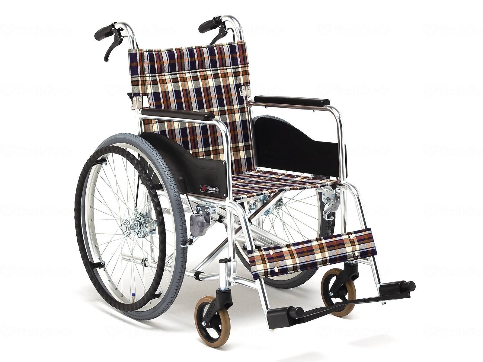 Rakuten - 在庫限りで販売終了商品 非課税商品 松永製作所 車いす 車椅子 自走用 アルミ製スタンダード車いす AR-201B / 座幅40cm S-1 メーカー直送
