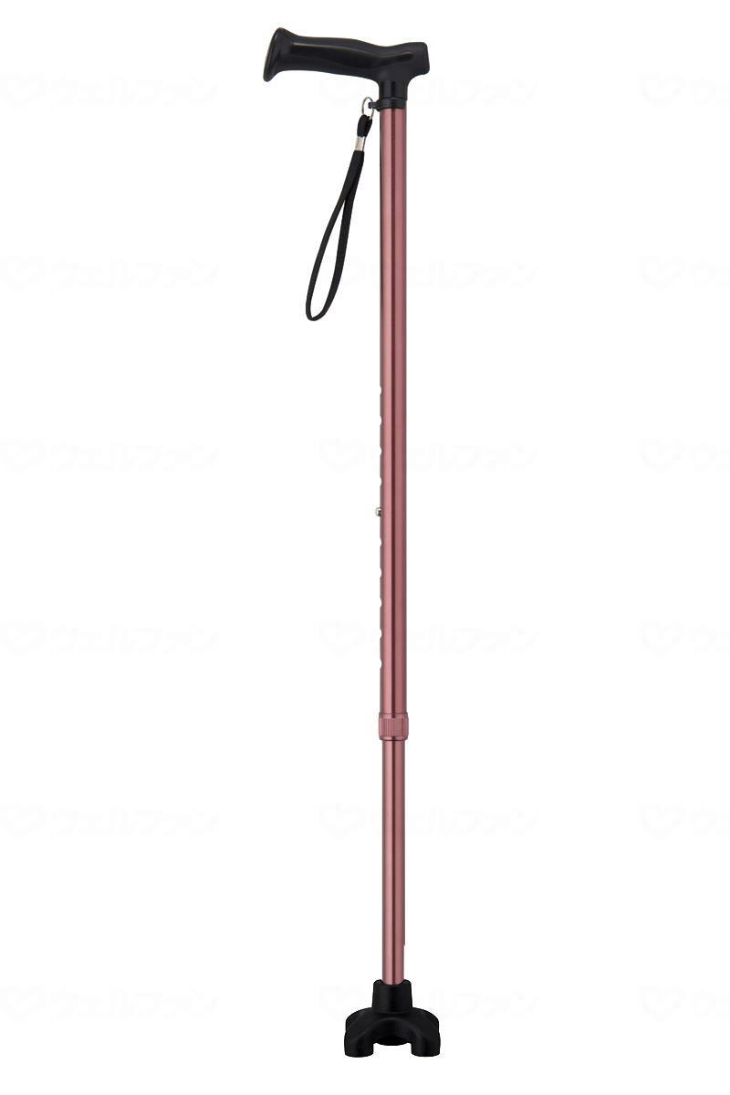 ウェルファン まごころステッキあんしん杖先4点/ローズ(4.0)