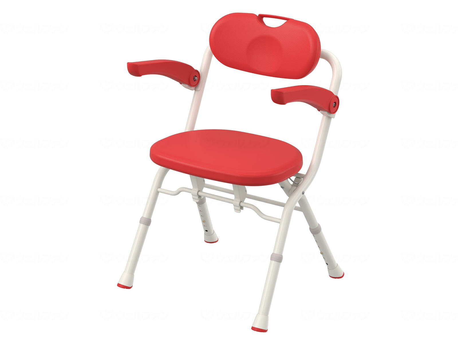 アロン化成 安寿 折りたたみシャワーベンチ A-S / 536-040 レッド