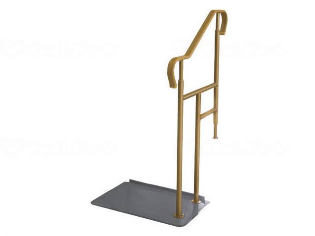商品の仕様 ●サイズ／幅69.5×奥行79×高さ90〜126cm ●重さ／約21.8kg ●材質／（手すり部）ジョイント・フレーム：ステンレス・手すり：樹脂被膜、（ベースプレート）本体：ステンレス・エッジカバー：PVC ●対応段差／20〜40cm ●生産国／日本 商品の説明 ・従来タイプよりコンパクトになり狭い玄関などにも対応できます。 ・段差の小さいステンレス製ベースプレート：床からの段差を最小限の高さにし、さらに、ベースプレートとエッジカバーをフラットにしたので、つまずきにくい構造で、安心してお使いいただけます。 ・らくらくメンテナンスベースプレート：ベースプレートエッジカバーに接着剤を使用していないため着脱が容易で、メンテナンス性も抜群です。 ・ベースプレートにぴったりフィットする安心マット：マットがベースプレートにぴったりフィットする安心設計です。また、容易に着脱して水洗いができるため、いつでも清潔な状態でお使いいただけます。 ・組立が簡単：重たいベースプレートを裏返したりせずに、表面より手すりを取りつけることができます。 ・小さな玄関などにも対応できます。 大型商品は送料実費となります
