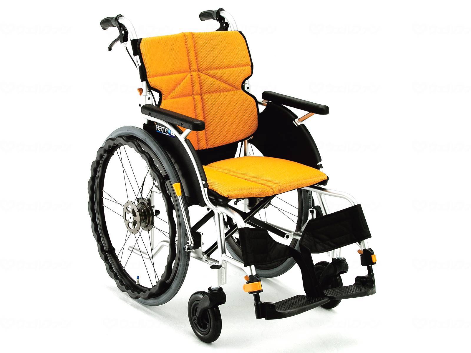 樂天商城 - 非課税商品 松永製作所 ネクストコア　自走用車いす　NEXT-11B / 座幅40cm　＃F-1（オレンジ） メーカー直送