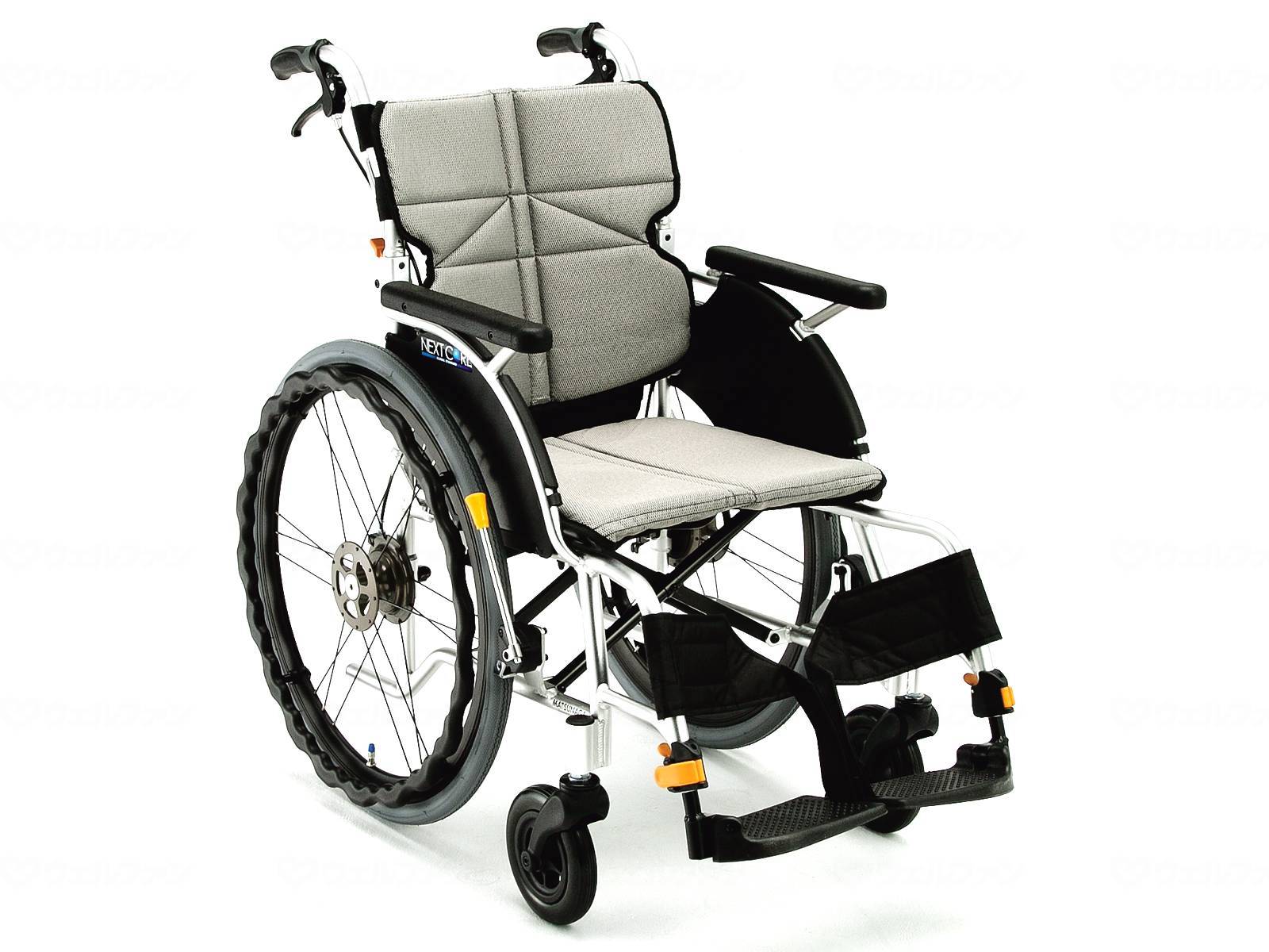 樂天商城 - 非課税商品 松永製作所 ネクストコア　自走用車いす　NEXT-11B / 座幅42cm　＃F-4（グレー） メーカー直送