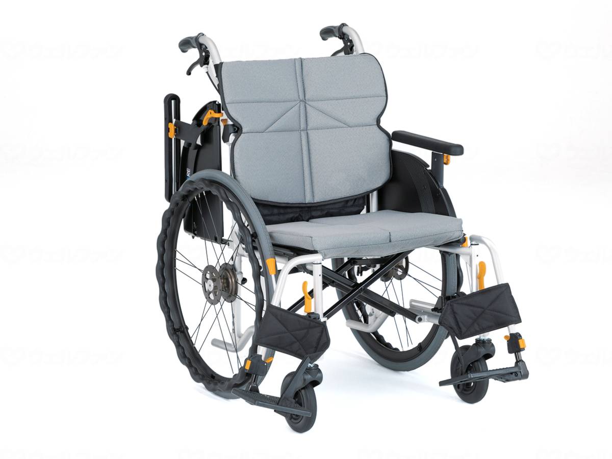 非課税商品 松永製作所 ネクストコア・ワイド 自走用車いす NEXT-52B HB / 座幅46cm ♯F-4グレー メーカー直送