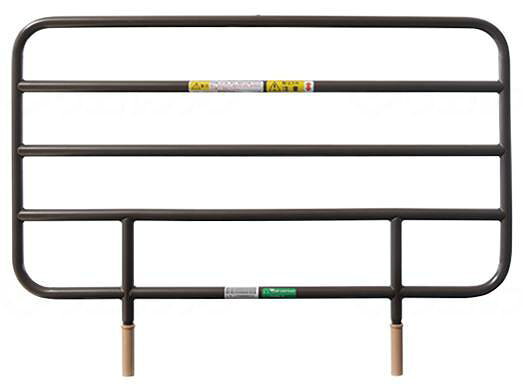 【商品の仕様】 ●サイズ／長さ75×高さ（挿入口上部からの高さ）46.5cm ●材質／本体：スチール、差込部：ナイロン樹脂 ●重さ／5.4kg ●生産国／ベトナム 【商品の説明】 ・プラッツ製介護用ベッドに挿入し、ベッドからの転落や寝具の落下を予防する。 ・乗り越え・転落防止対策として、従来品に比べレール高さを2cmアップし、より安全性を高めました。 ・マット厚18cmまで対応しています。 大型商品は送料実費となります