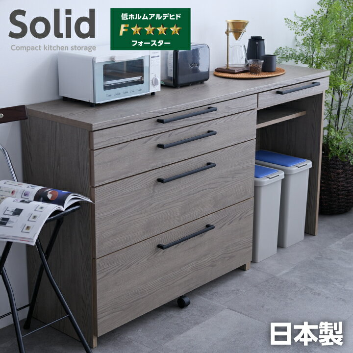 キッチンカウンター キッチン収納 ダストボックス 幅160 奥行43 高さ90 レンジ台 ...
