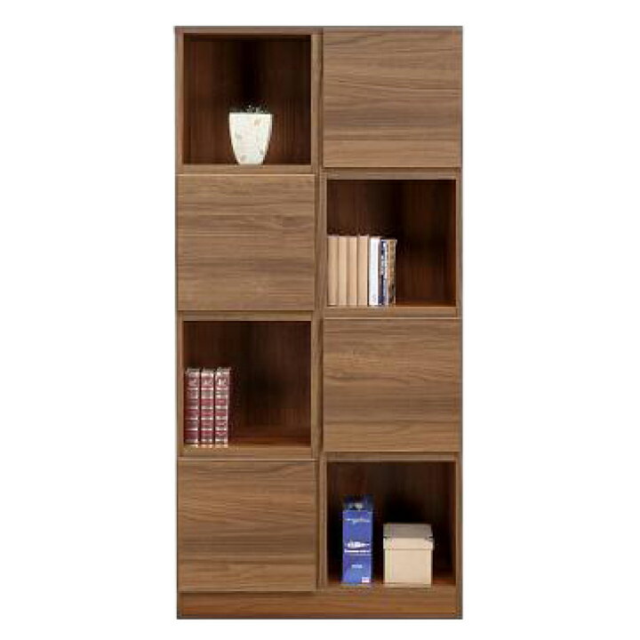 Rakuten - ラック 完成品 幅74 本棚 カラーボックス 4段 本棚 書棚 フリーボード 開き扉 オープンラック / 収納 リビング収納 フリーラック 木製 完成品 シンプル おしゃれ モダン 北欧 耐震 日本製 国産 通販 送料無料 nd-0056
