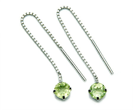 樂天商城 - アメリカンピアス ペリドット アメリカン チェーンピアス 4.0mm