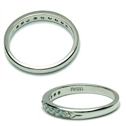 プラチナ リング アイスブルーダイヤモンドリング 0.18ct pt