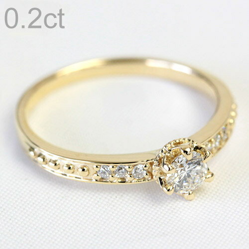 【一点限り】K18YG サイズ10.5号 ダイヤモンド リング 0.2ct ＜クラウンデザイン＞ 通常価格70,055円→サンプル在庫のためアウトレット価格64,800円！【アウトレットはポイント3倍中】のサムネイル