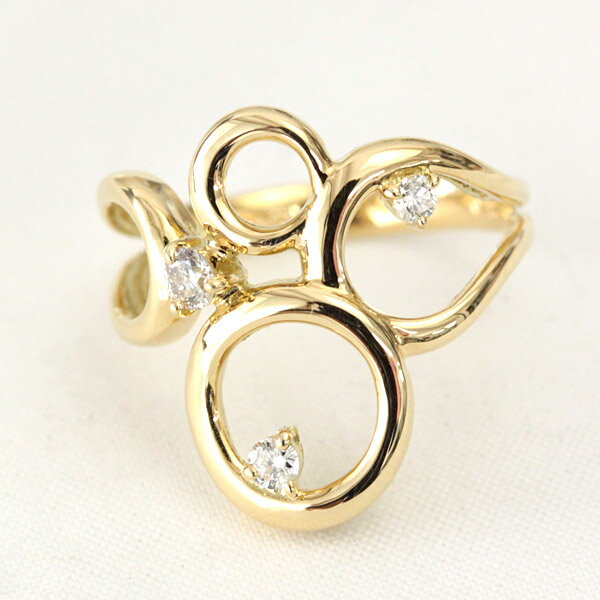 樂天商城 - K18 ダイヤモンド ピンキーリング 0.12ct 18金 リング 小指 ダイヤ リング SIクラス 【文字入れ不可】