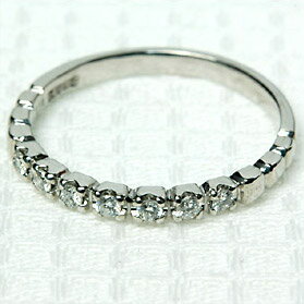 樂天商城 - K18 リング ストレート ダイヤモンド リング 0.14ct 18金