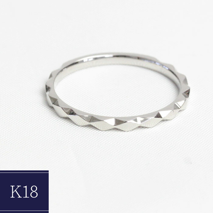 樂天商城 - K18 リング ファッションリング 細身 華奢系 【文字入れ不可】