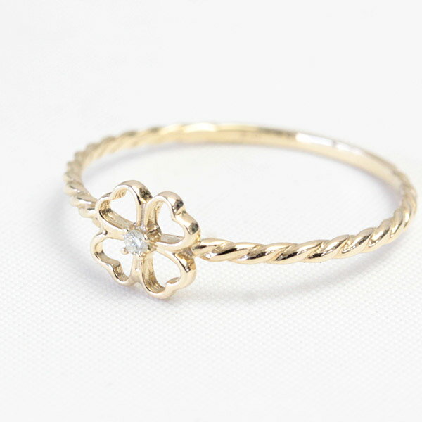 K10 ダイヤモンド リング ダイヤリング 指輪 0.01ct 10金 リング ゴールド ほっそり 細身 華奢系 【文字入れ不可】