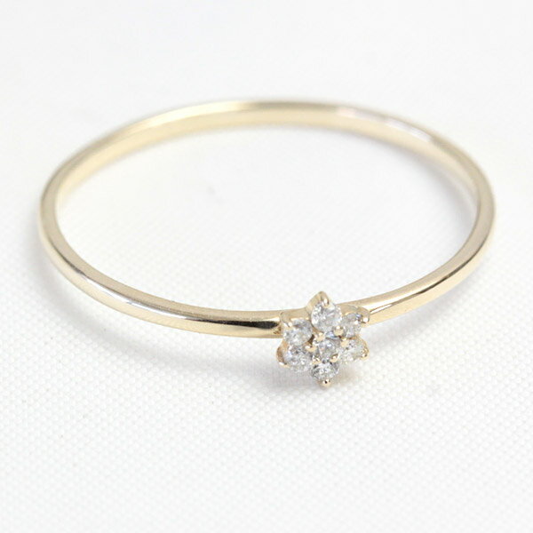 樂天商城 - K10 ダイヤモンド リング ダイヤリング 指輪 0.04ct 10金 リング ゴールド ほっそり 細身 華奢系 【文字入れ不可】